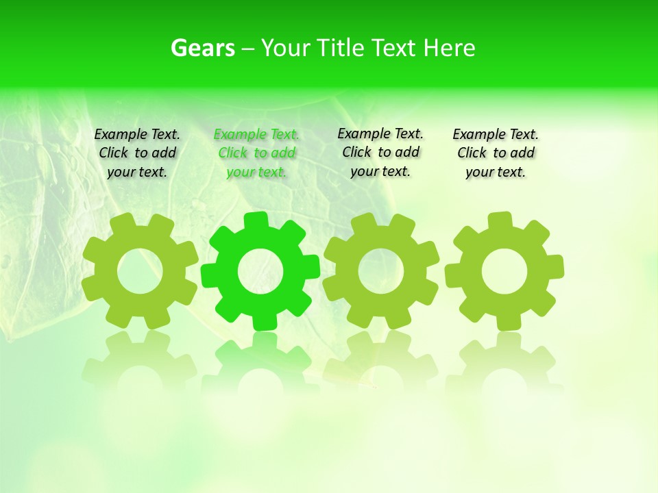 Green Foliage Close Up PowerPoint Template