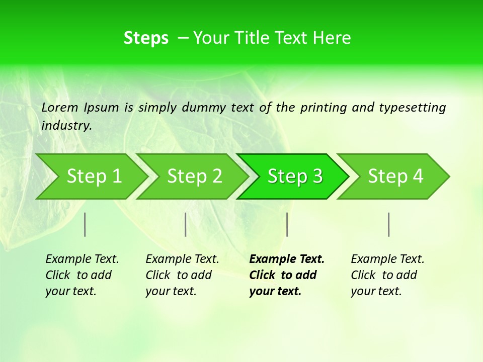 Green Foliage Close Up PowerPoint Template