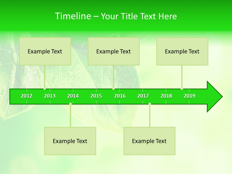 Green Foliage Close Up PowerPoint Template