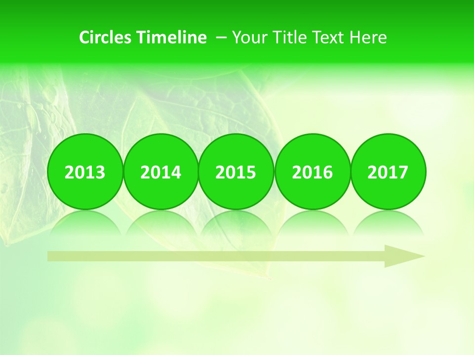 Green Foliage Close Up PowerPoint Template