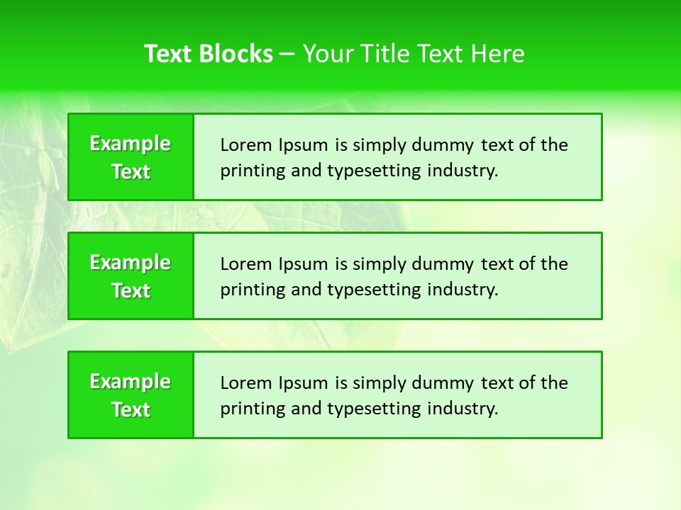 Green Foliage Close Up PowerPoint Template