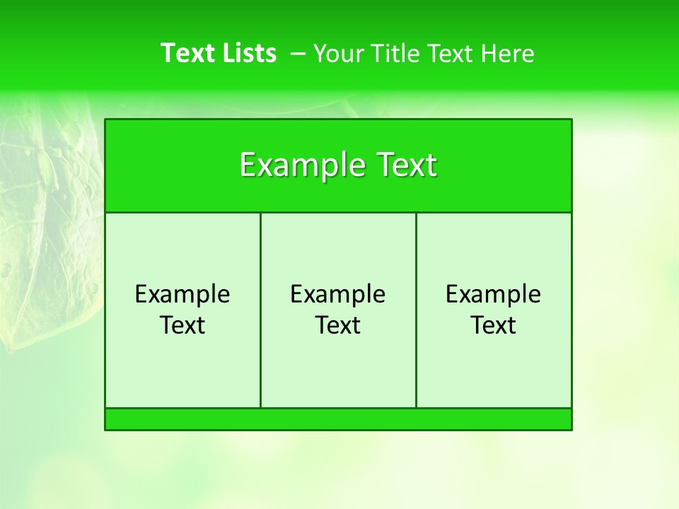 Green Foliage Close Up PowerPoint Template