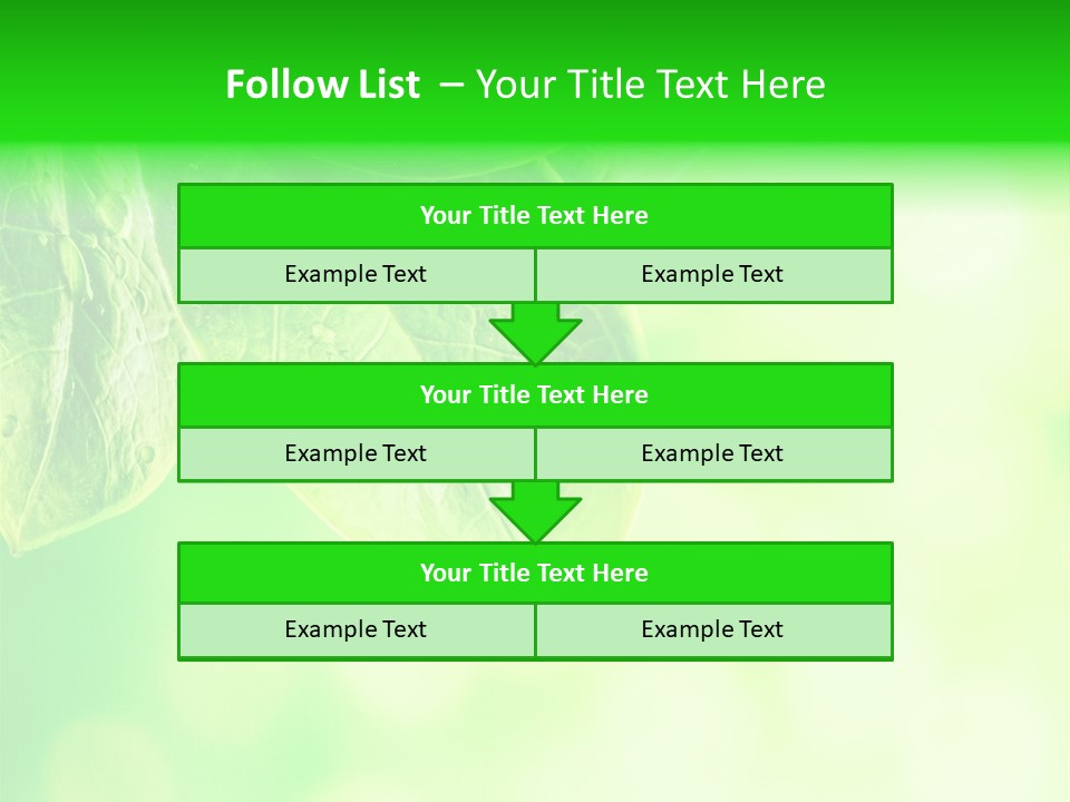 Green Foliage Close Up PowerPoint Template