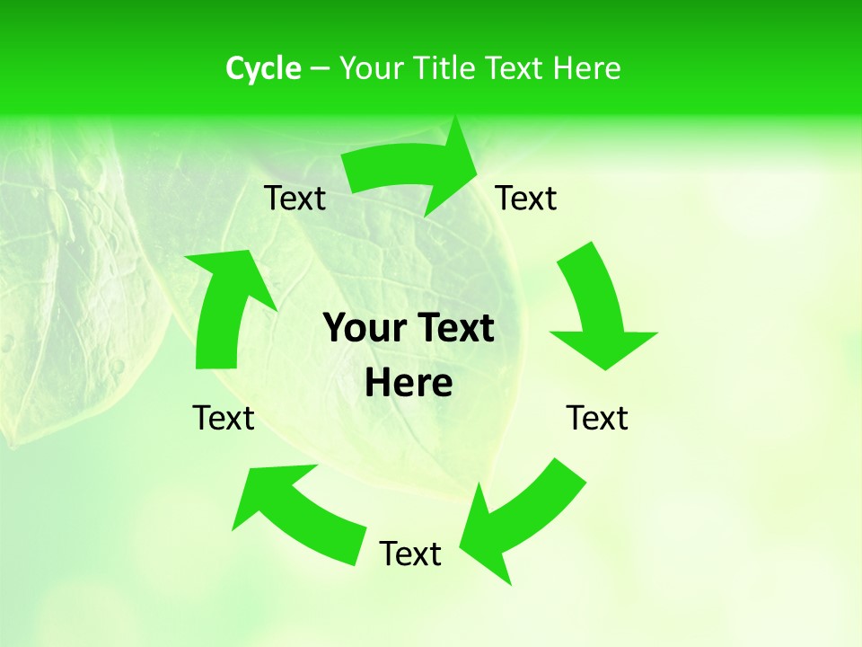 Green Foliage Close Up PowerPoint Template