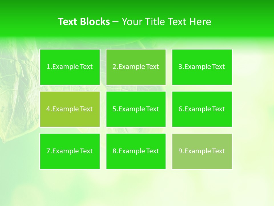 Green Foliage Close Up PowerPoint Template
