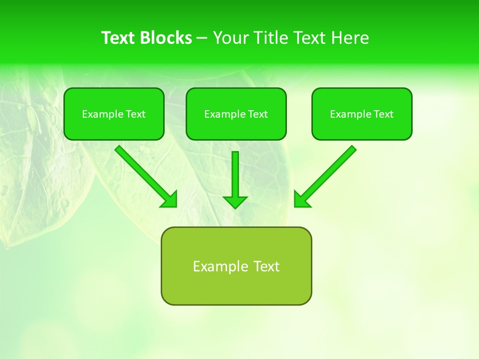 Green Foliage Close Up PowerPoint Template