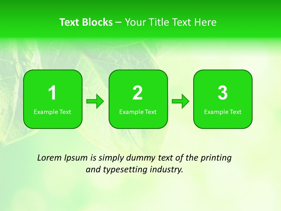 Green Foliage Close Up PowerPoint Template