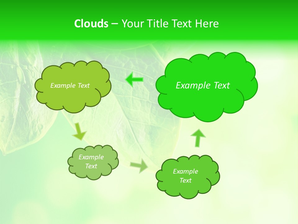 Green Foliage Close Up PowerPoint Template