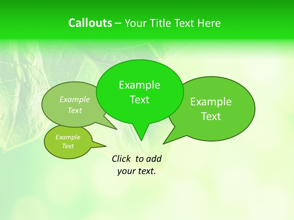 Green Foliage Close Up PowerPoint Template