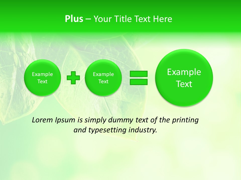Green Foliage Close Up PowerPoint Template
