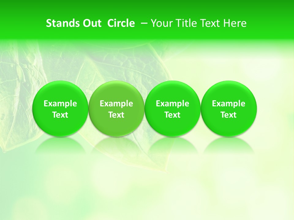 Green Foliage Close Up PowerPoint Template