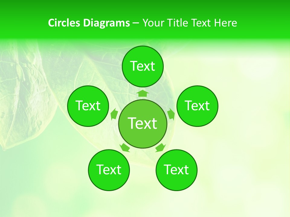 Green Foliage Close Up PowerPoint Template