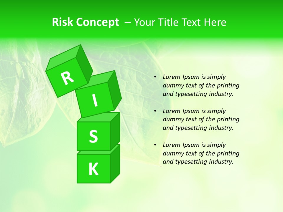 Green Foliage Close Up PowerPoint Template