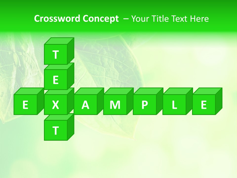 Green Foliage Close Up PowerPoint Template