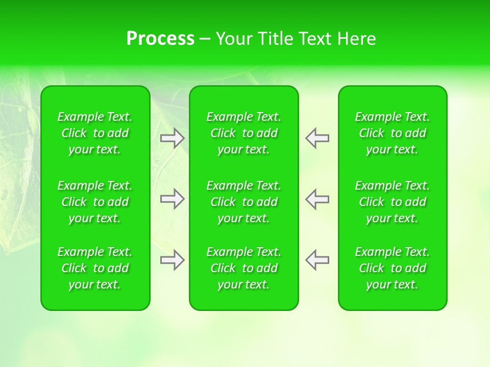Green Foliage Close Up PowerPoint Template