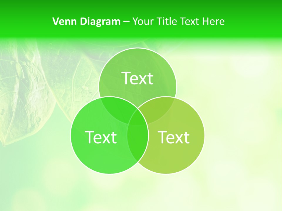 Green Foliage Close Up PowerPoint Template
