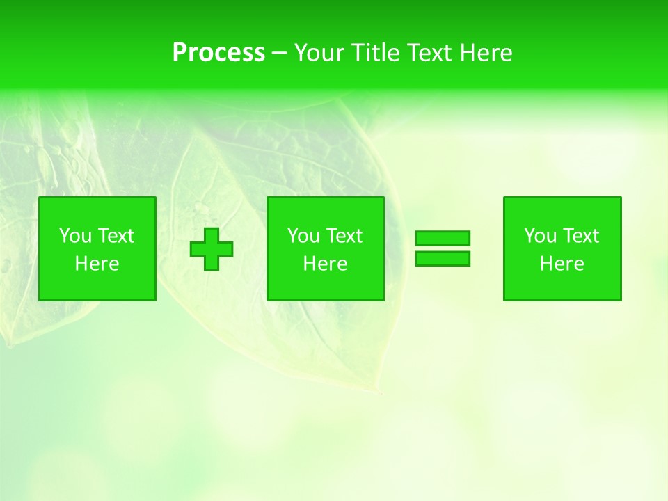 Green Foliage Close Up PowerPoint Template
