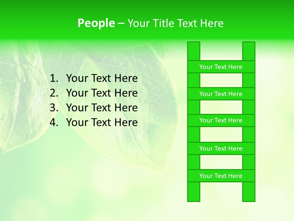 Green Foliage Close Up PowerPoint Template