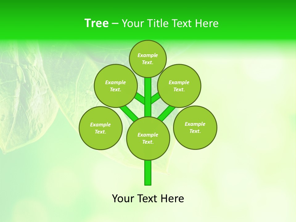 Green Foliage Close Up PowerPoint Template