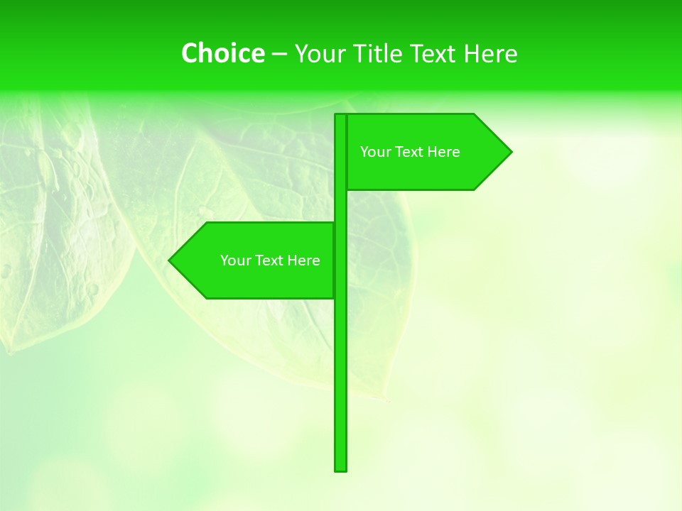 Green Foliage Close Up PowerPoint Template