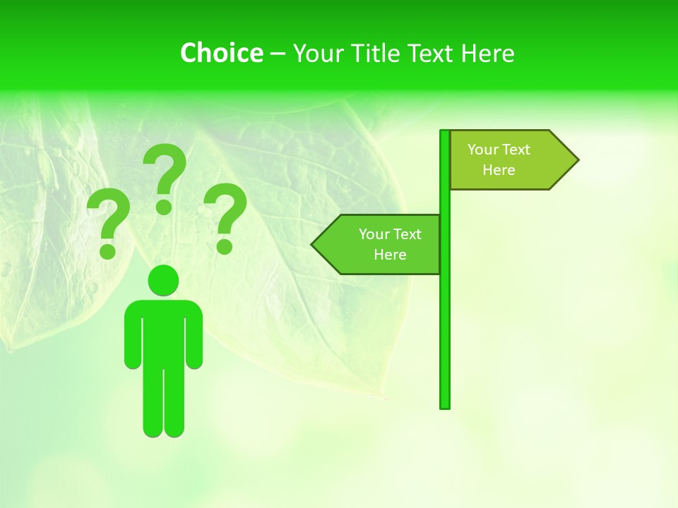 Green Foliage Close Up PowerPoint Template