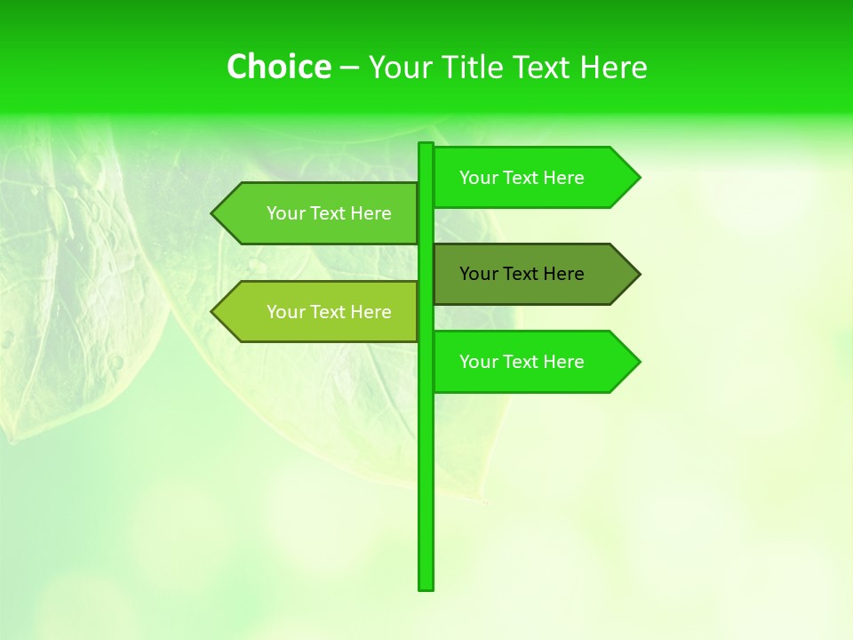 Green Foliage Close Up PowerPoint Template