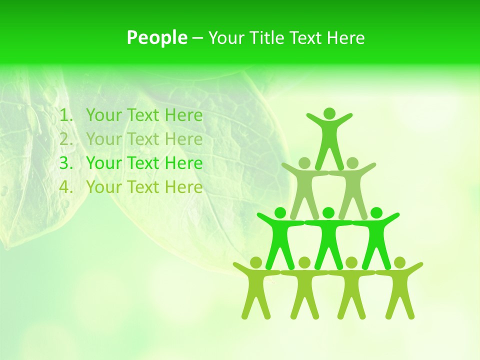 Green Foliage Close Up PowerPoint Template
