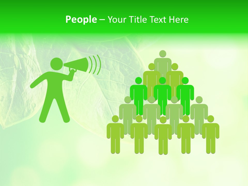 Green Foliage Close Up PowerPoint Template