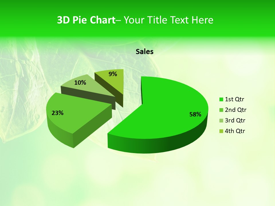 Green Foliage Close Up PowerPoint Template