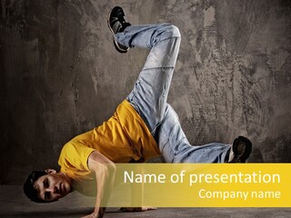 Boy Cool Yellow PowerPoint Template