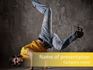 Jumper Moving Hip Hop PowerPoint Template