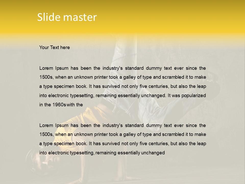 Jumper Moving Hip Hop PowerPoint Template