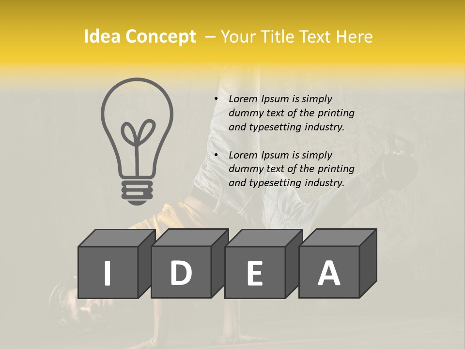 Jumper Moving Hip Hop PowerPoint Template
