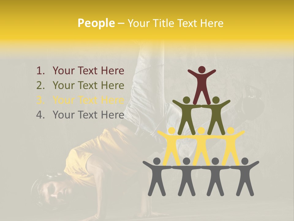 Jumper Moving Hip Hop PowerPoint Template