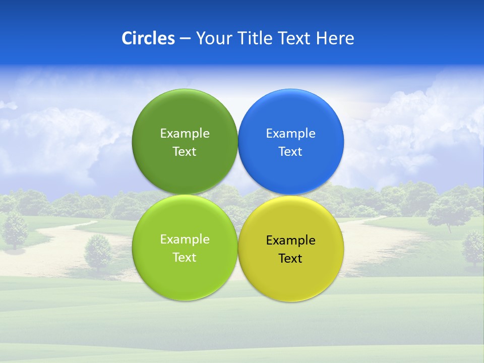 White Panorama Meadow PowerPoint Template