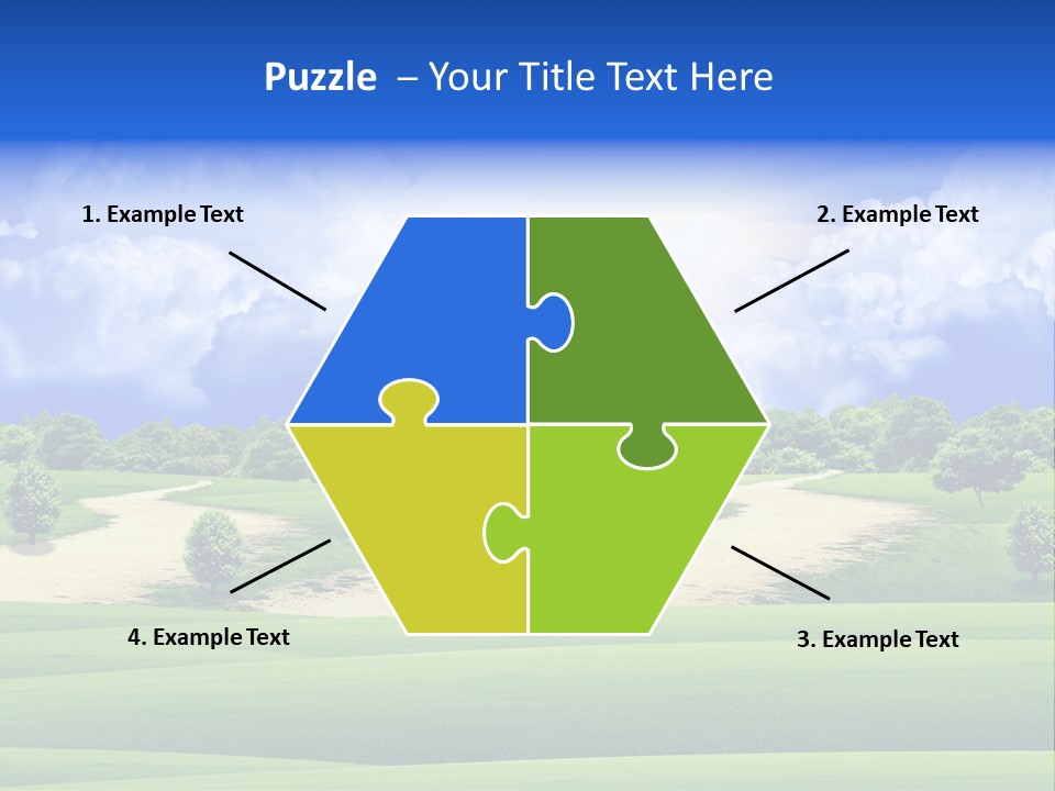 White Panorama Meadow PowerPoint Template