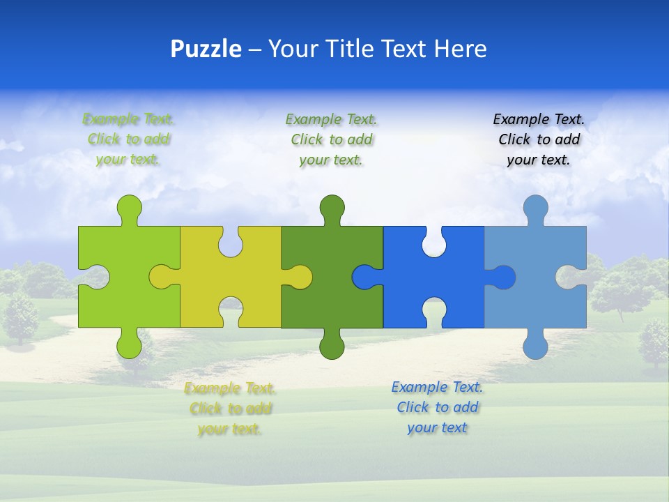 White Panorama Meadow PowerPoint Template