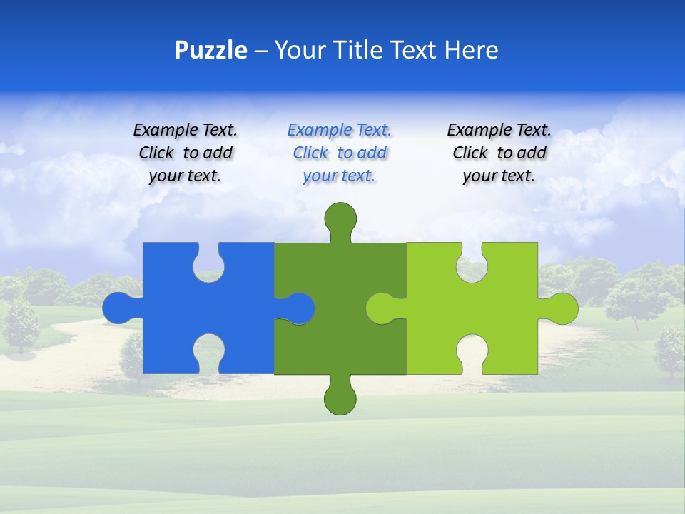 White Panorama Meadow PowerPoint Template