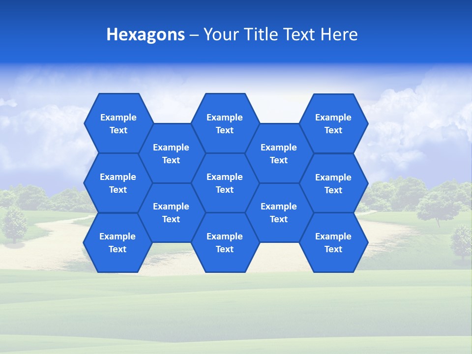 White Panorama Meadow PowerPoint Template