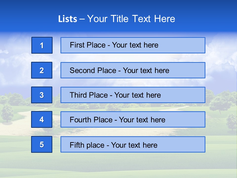 White Panorama Meadow PowerPoint Template