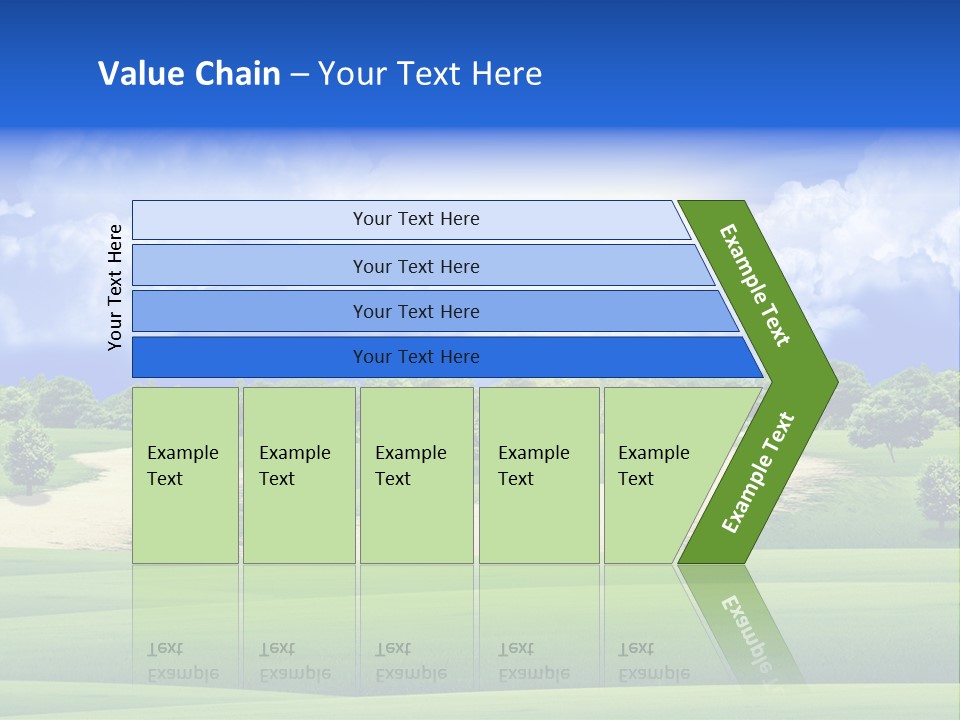 White Panorama Meadow PowerPoint Template