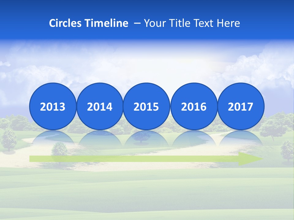 White Panorama Meadow PowerPoint Template