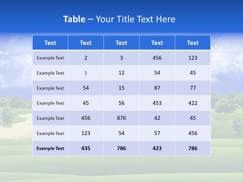 White Panorama Meadow PowerPoint Template