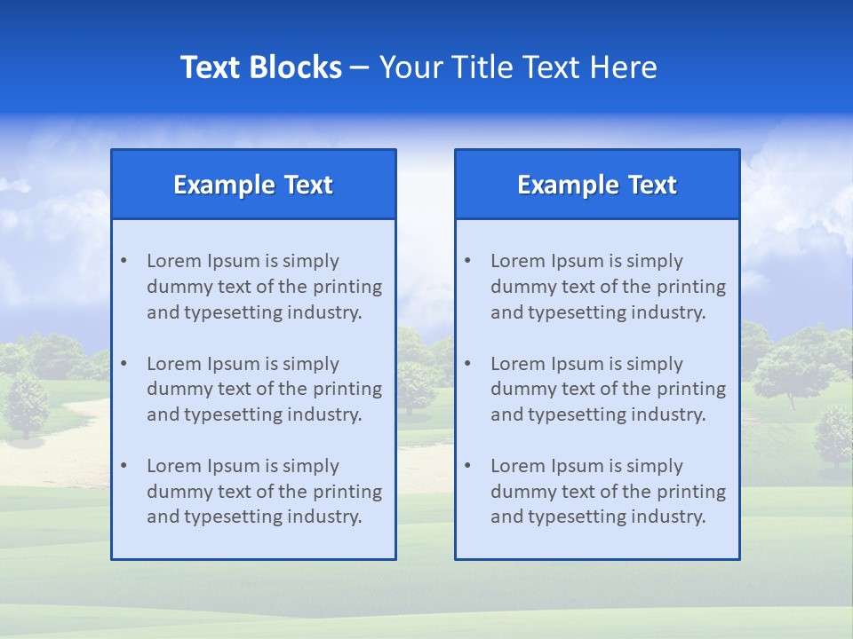 White Panorama Meadow PowerPoint Template