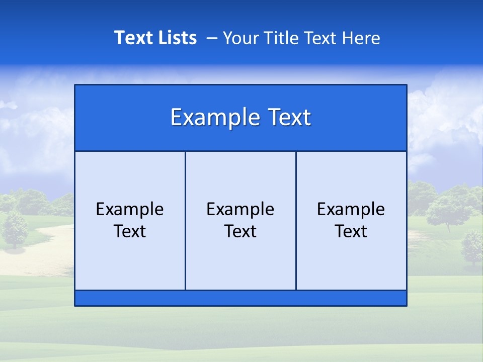 White Panorama Meadow PowerPoint Template