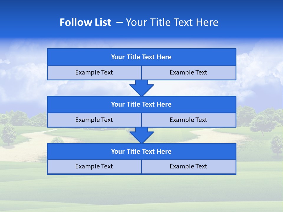 White Panorama Meadow PowerPoint Template