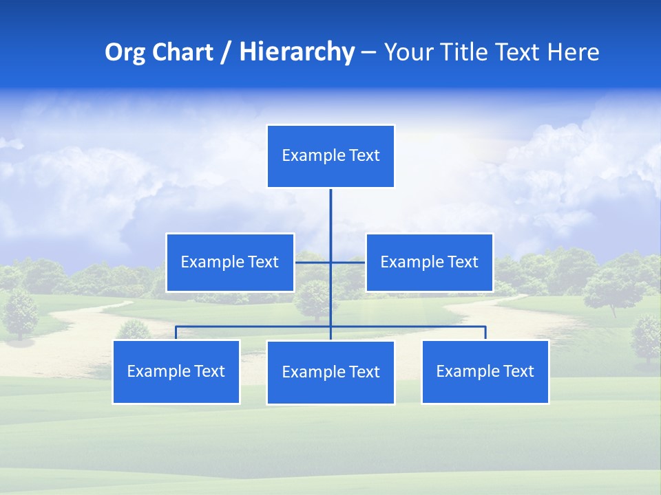White Panorama Meadow PowerPoint Template