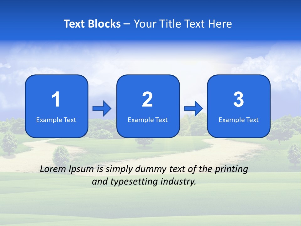 White Panorama Meadow PowerPoint Template