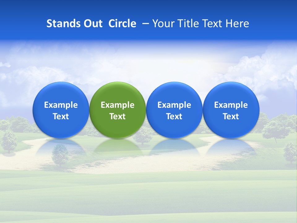 White Panorama Meadow PowerPoint Template