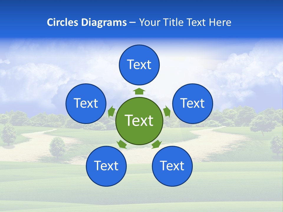 White Panorama Meadow PowerPoint Template